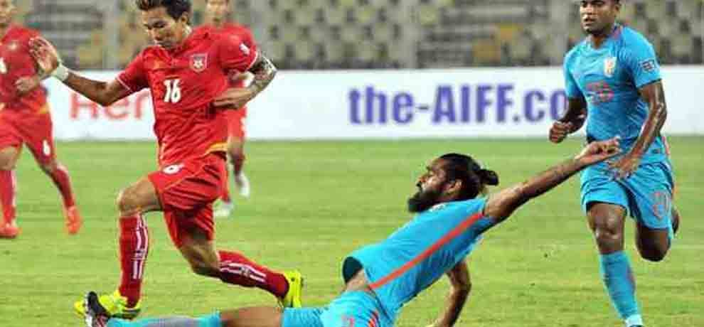 team india plays 2-2 draw against myanmar