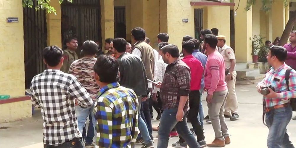 activist, who came to the police station in favor of demolition of cinema hall