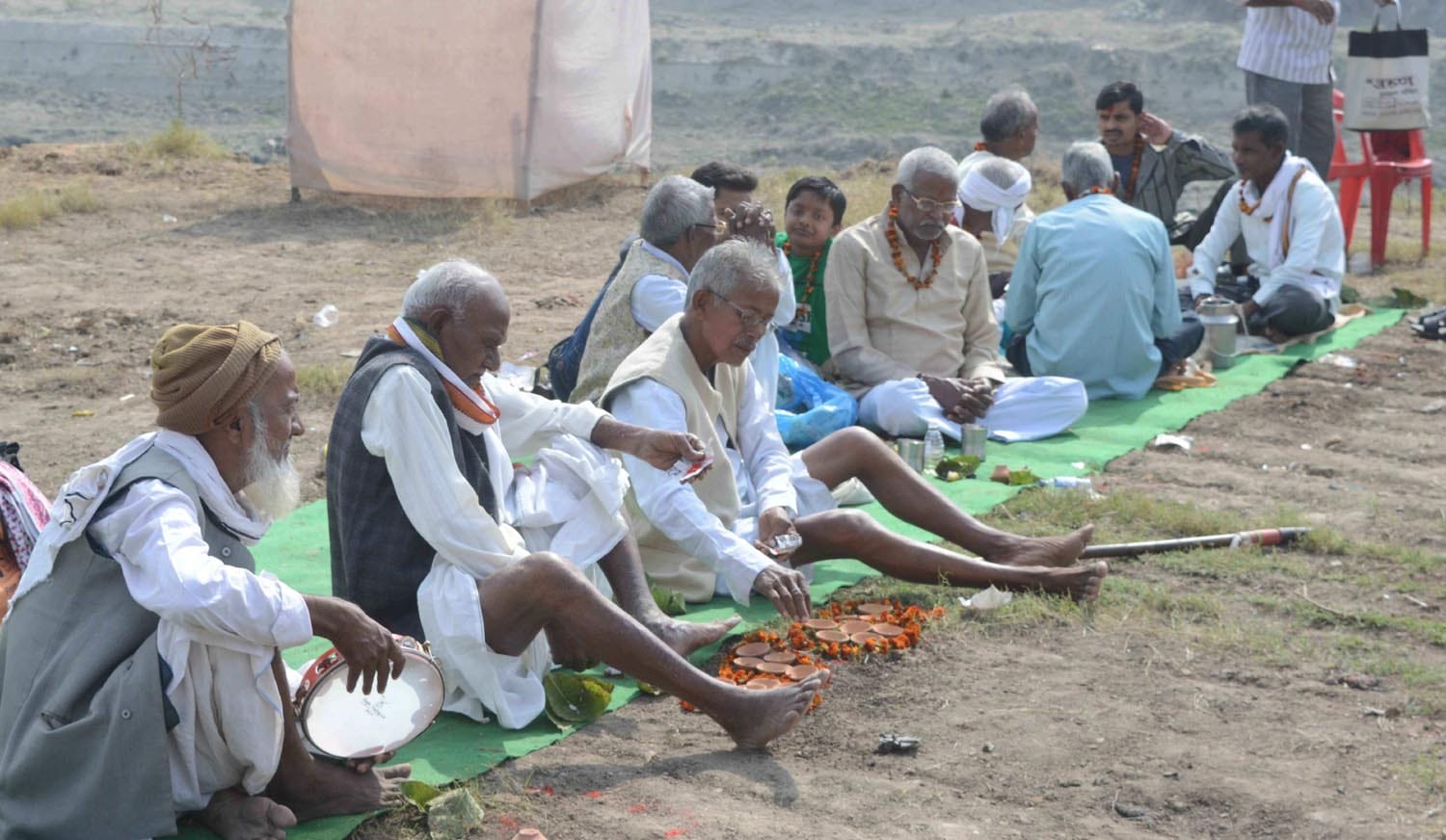 unique mela in varanasi where people use wine for worship devi