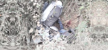 one person died and four injured in road accident