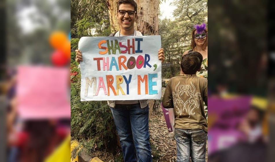 shashi tharoor gets marriage proposal in lgbtq pride march, his reply wins hearts of twitter users