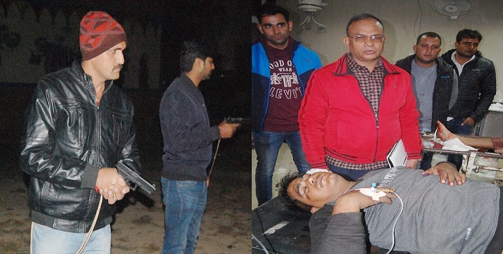 Encounter : Crooks were firing, officers shot