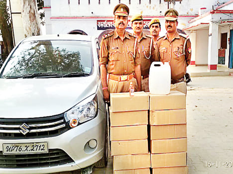 Non-alcoholic beverage recovered from the car on the highway