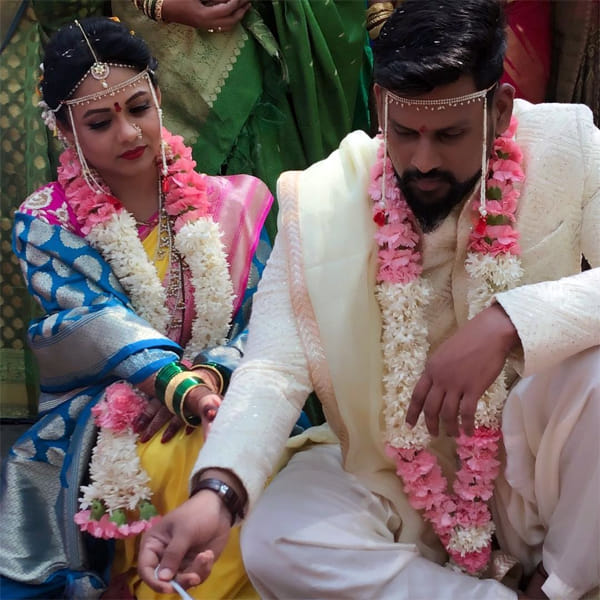 Pavitra rishta fame actress prarthana behere and director abhishek jawkar wedding pictures