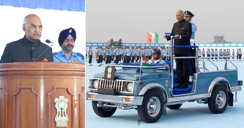 President Ramnath Kovind at Adampur Air Force Station