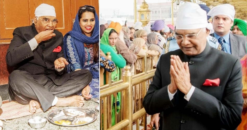 President Ram Nath Kovind prays at Golden Temple