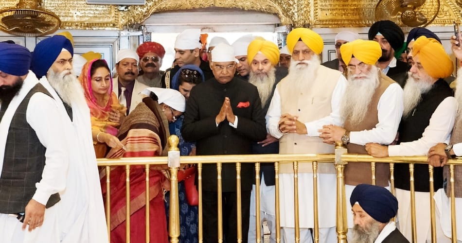 president ramnath kovind at golden temple amrisar