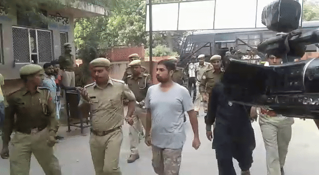Gangster's brother whom did attack on the inspector in jail, then arrested