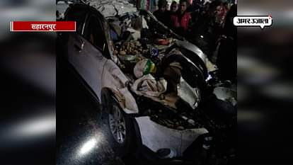 CAR COLLIDES WITH STANDING BUS IN SAHARANPUR, 5 DIE IN ACCIDENT