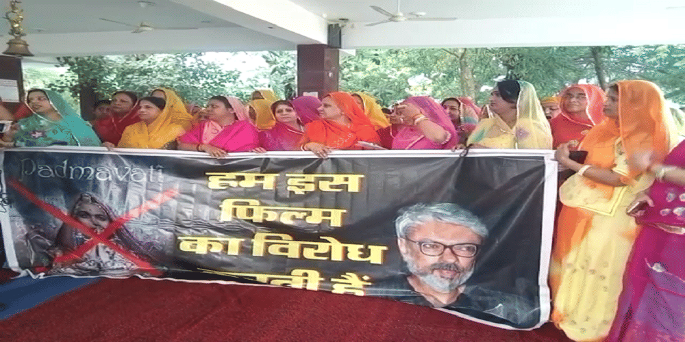 protest against film padmavati in ajmer-sikar and kota