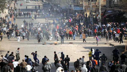 Here are two communities fight because of sound speaker.