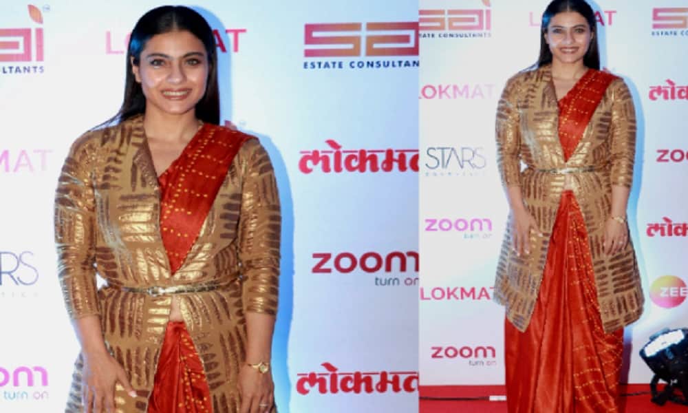 Try this winter saree style of Kajol and look different in parties 