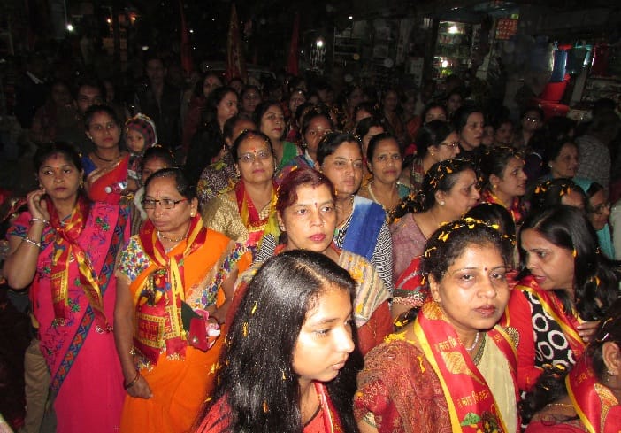 सालासार दिव्य ज्योत यात्रा पहुंची हनुमान धाम