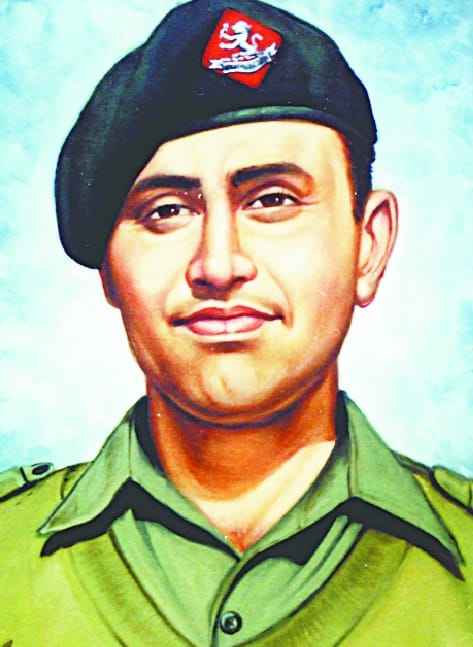 After being wounded, Major Shaitan Singh was on the front