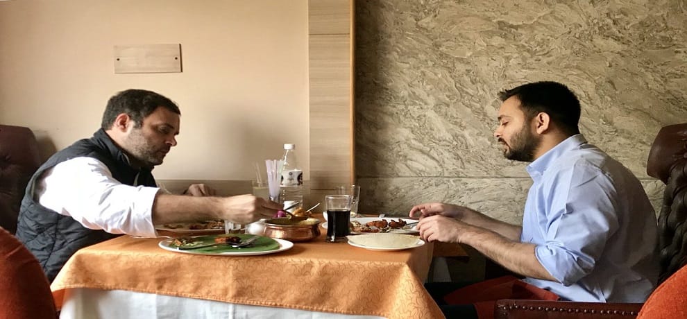 Rahul gandhi meets tejaswai yadav over lunch ready for 2019 loksabha election