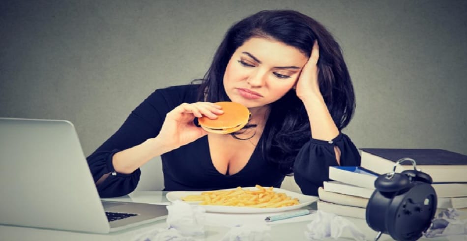 If you are having too much food in stress than it will leave bad impact on health 