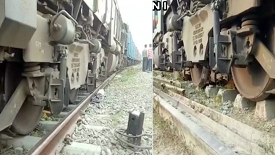 train engine has derailed at Chandari station Kanpur