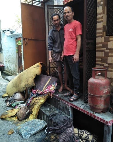 शॉर्ट सर्किट से घर मे लगी आग, लाखो का नुकसान