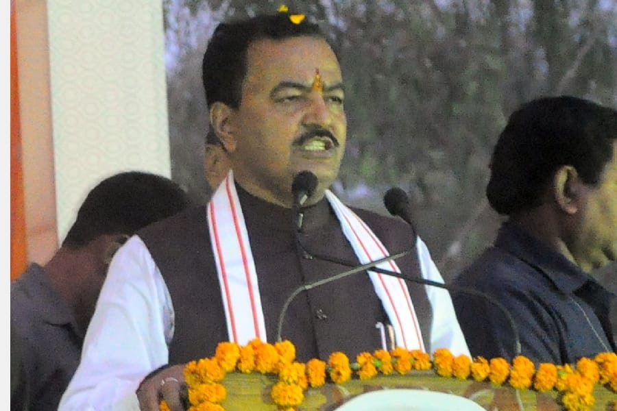 keshav prasad maurya in barabanki for nagar nigam campaign.