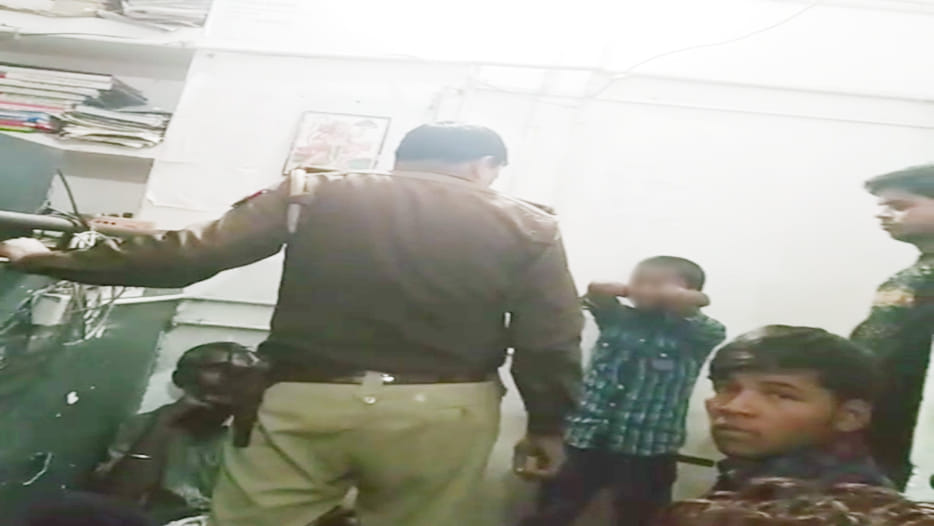 police inspector beaten a small kid very badly
