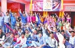 पदमावती फिल्म का विरोध करते राजपूत समाज के लोग।