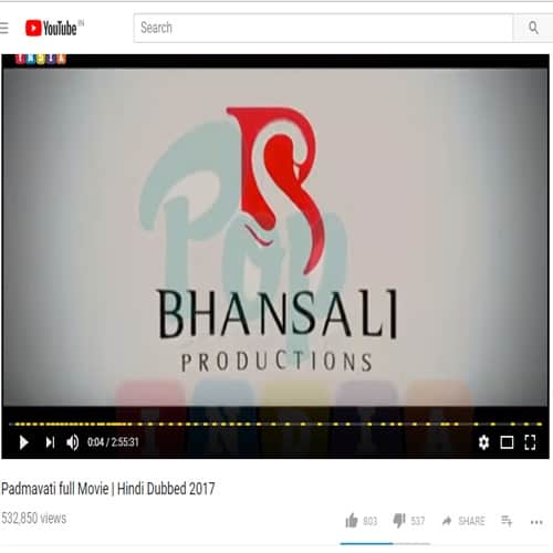Padmavati full movie is going viral on you tube, here is reality