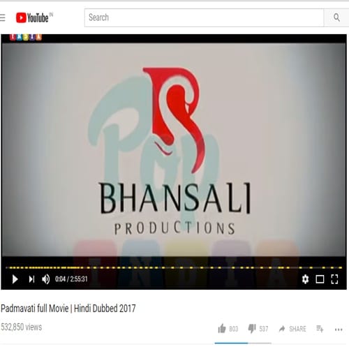 Padmavati full movie is going viral on you tube, here is reality