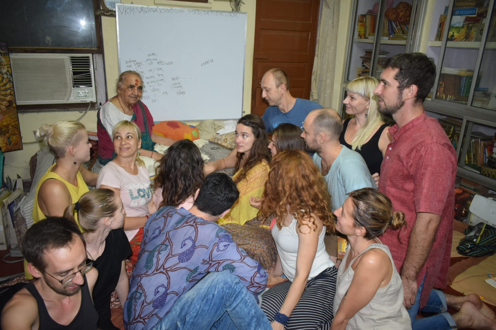Ukraine country boys and girls came kashi for learn sanskrit