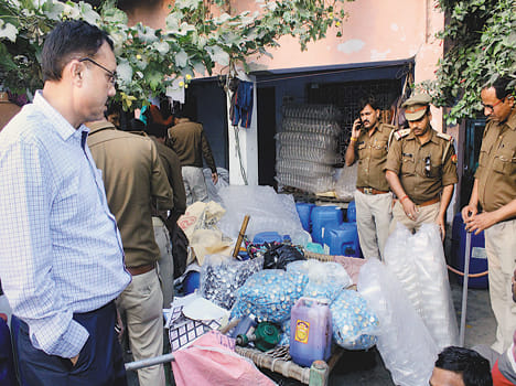 The fake liquor factory was running near the SP house