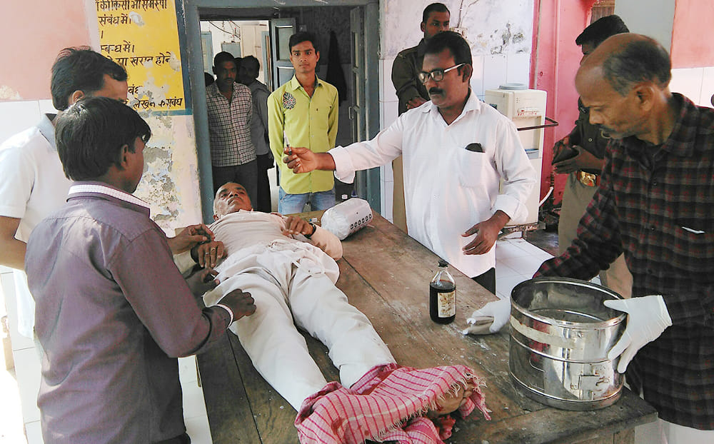 Aggravated by the collision of the truck