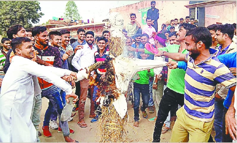 Opposing film Padmavati in Muzaffarnagar