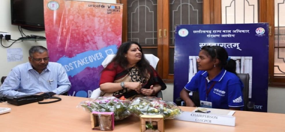 Raveena Ekka became President of Chhattisgarh Child Protection Commission for One day President
