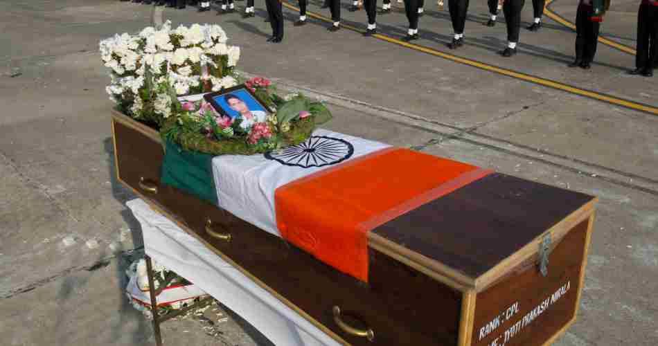 shaheed jyoti parkash nirala dead body at chandigarh airforce atation