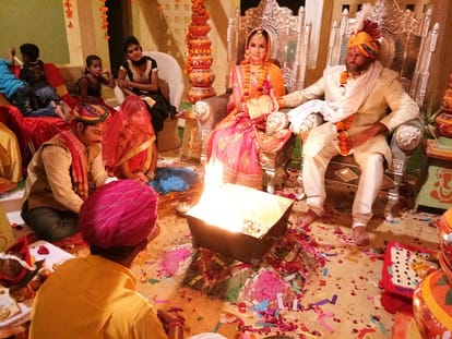 Foreign couple got married with Hindu customs in jaisalmer