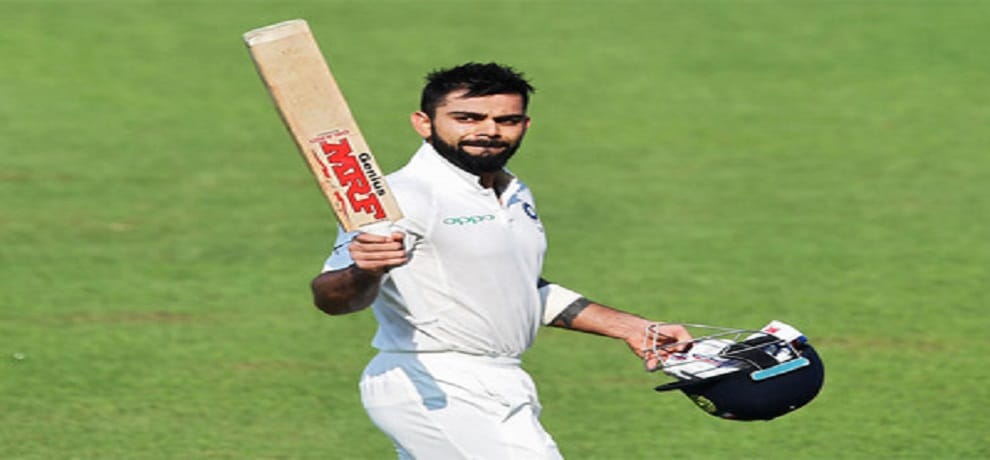  virat kohli stop by shastri to left century before declaration at kolkata test 