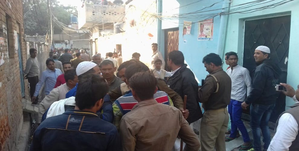 Nikay Chunav : madrasese ruckus on casting false votes, police beat