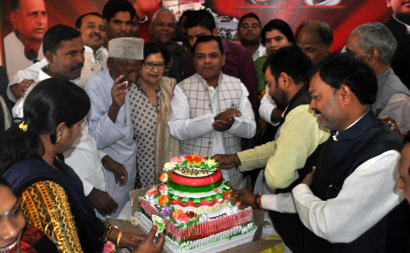 mulayam singh yadav birthday celebration in purvanchal