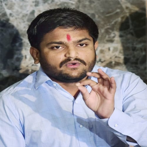 see pictures, hardik patel press conference in Ahmedabad 