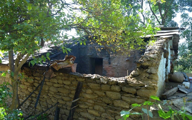The poor woman's house was set on fire from a short circuit