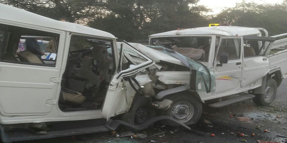road accident in jodhpur, one death and 6 injured