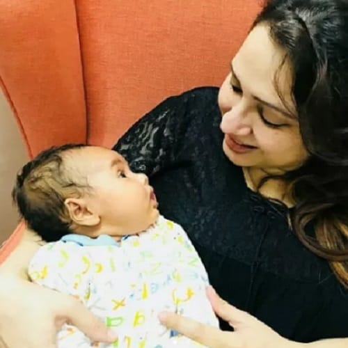 Television actress Pooja Joshi shares first pictures of her new born baby on social media 