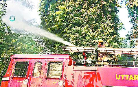 Spray of water in Chupula and Shahmatganj