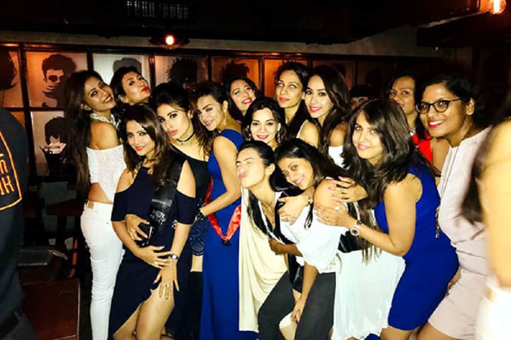 Pictures Of TV Actress Aashka Goradia Bachelorette Party