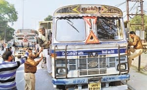 Tanker collide with the wife of Nb Subedar