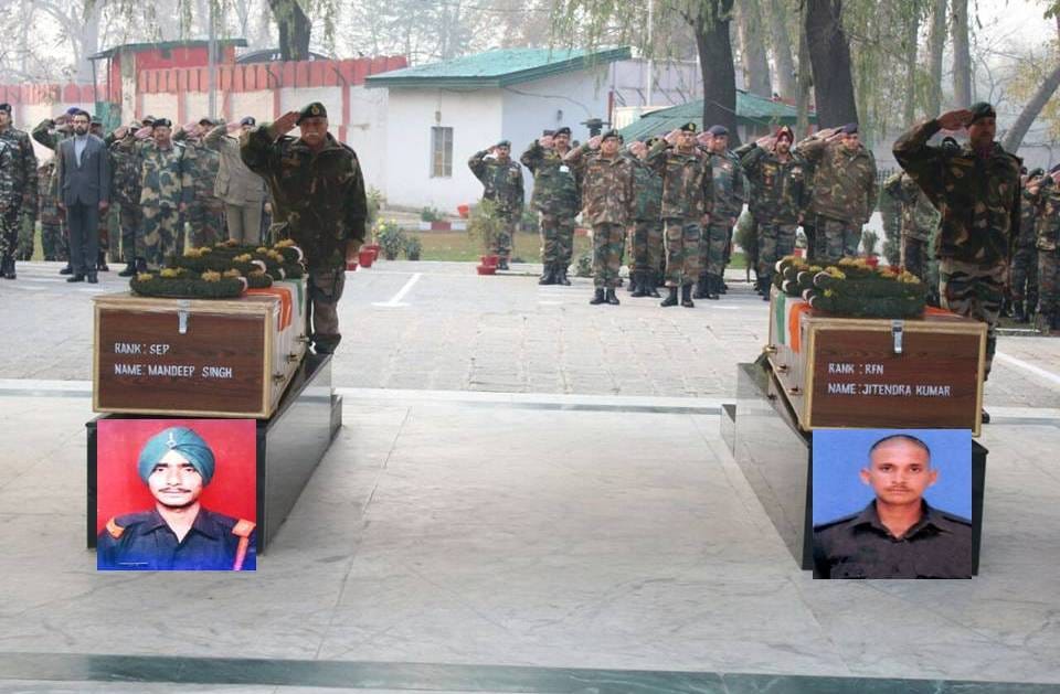 tribute to martyrs who died in gunfight with terrorist in jammu and kashmir