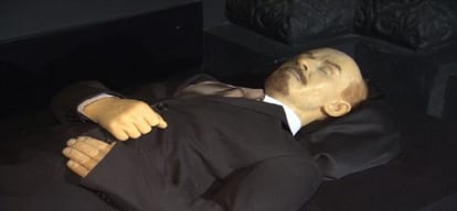 Vladimir Lenin's first ever morden mummified body in Moscow