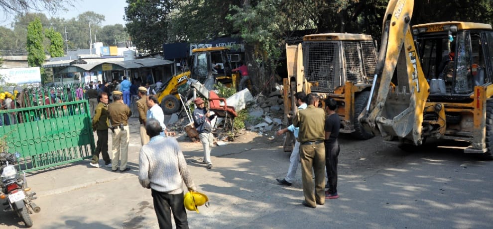 encroachment removed from the hanuman statue