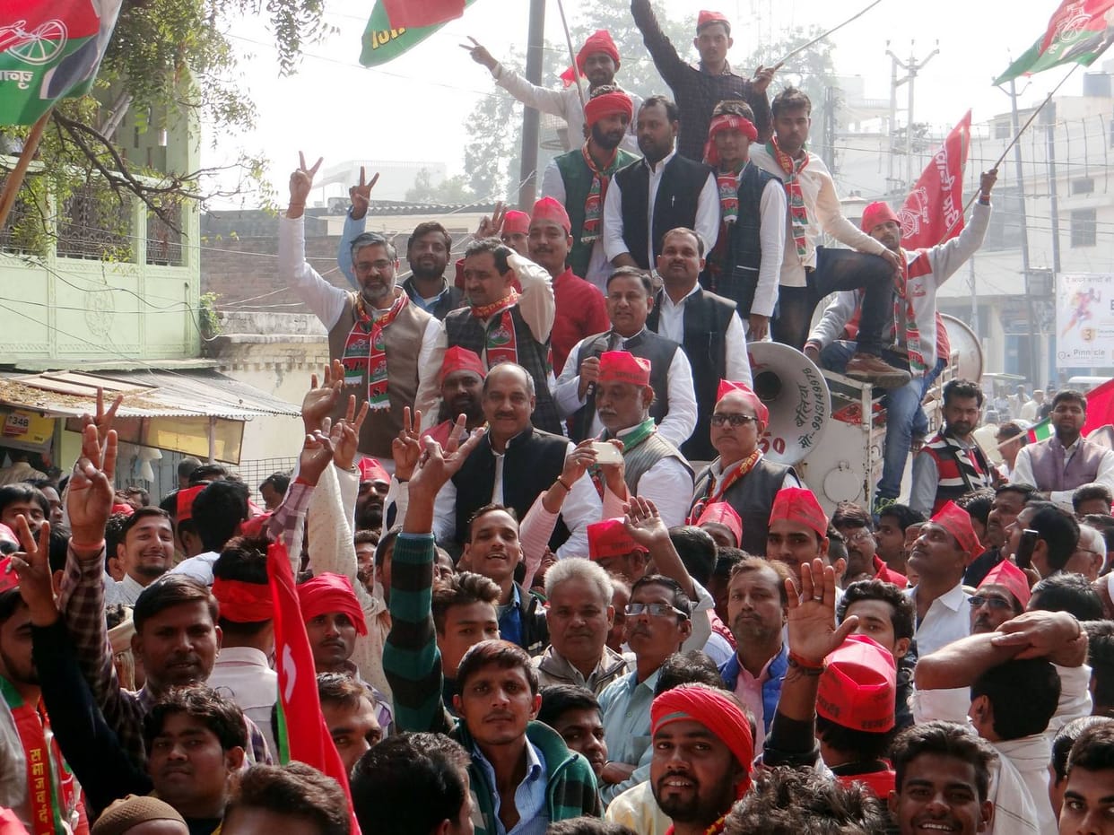 Despite the ban, the SP took out a procession in the city