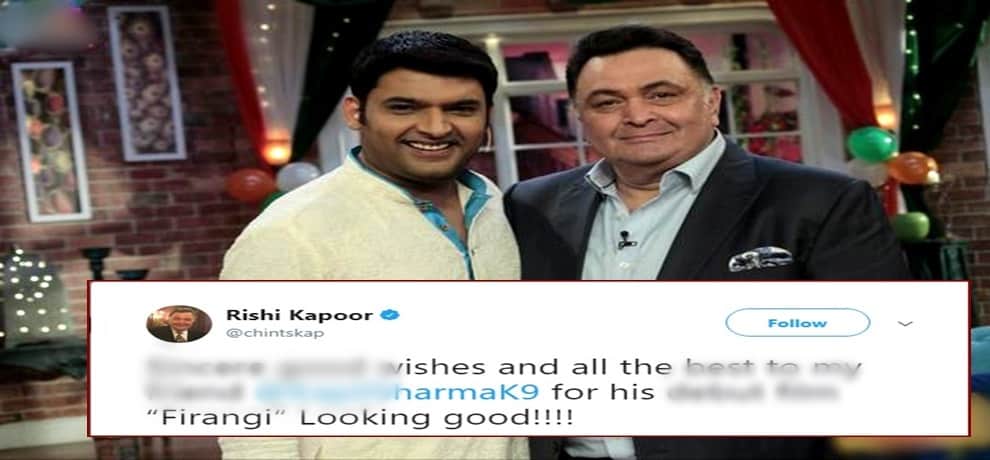 Rishi Kapoor trolls in social media after wishing Kapil Sharma good luck for his film Firangi