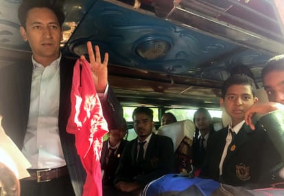 Cigarettes, dirty clothes and vaseline found in the first aid box of school bus